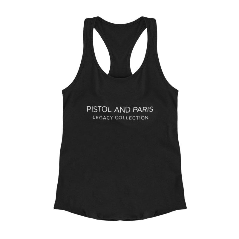 black pistol and paris ladies legacy collection racerback tank top