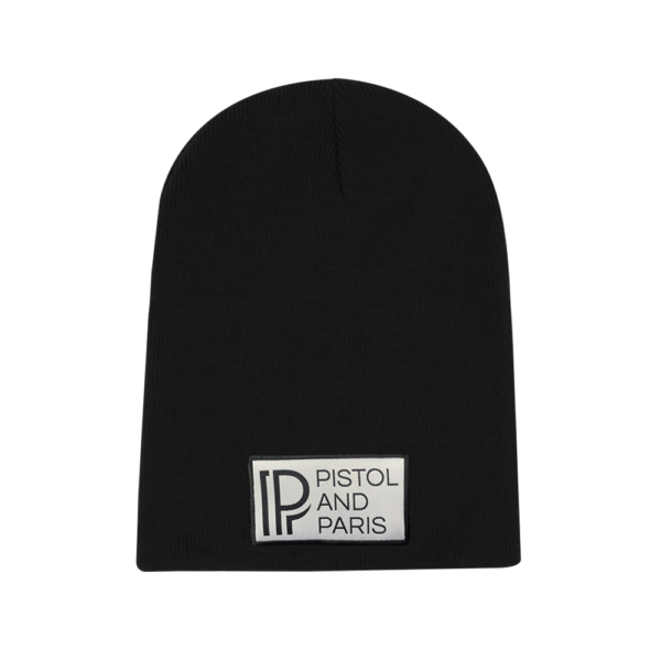 Black Beanie Toque White Patch