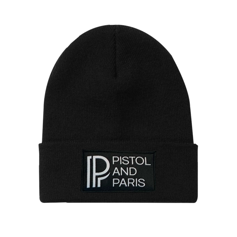 pistol and paris black beanie toque