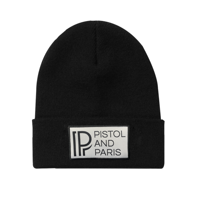 pistol and paris black beanie toque