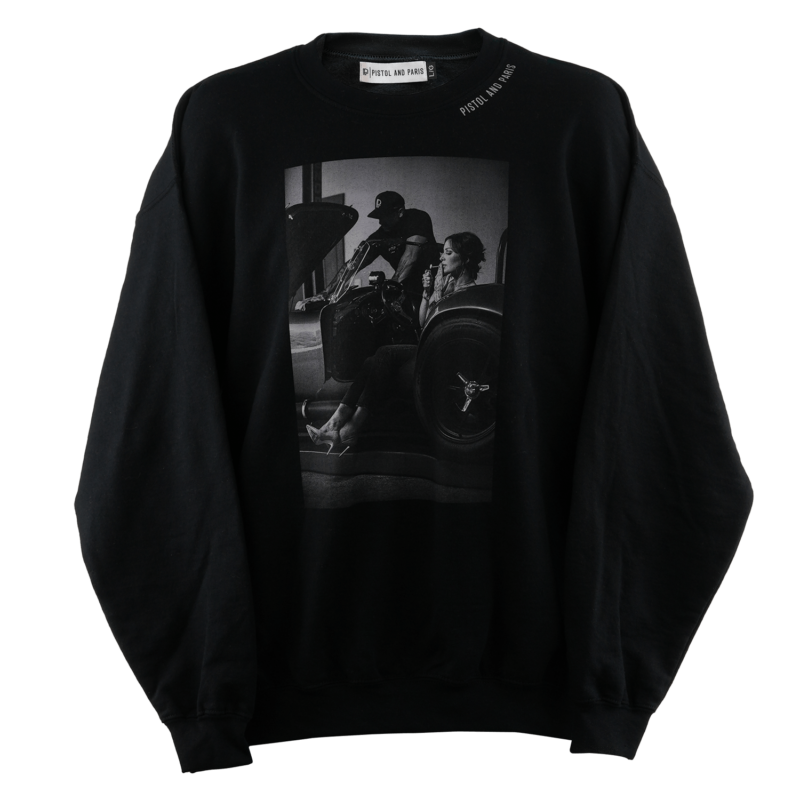 Pistol and Paris unisex CLASSIC CREW SWEATSHIRT Black image