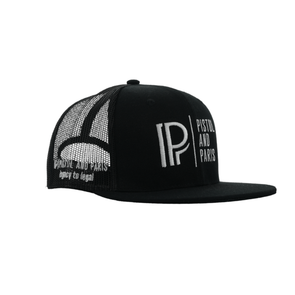 Pistol and Paris Trucker Hat (Black)